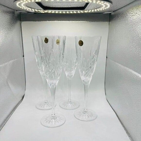Cristal D'Arques Cassandra Champagne Flutes Set of 4 - Picture 9 of 9